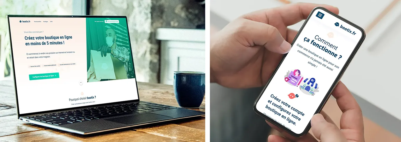 Site internet créé pour Bootix